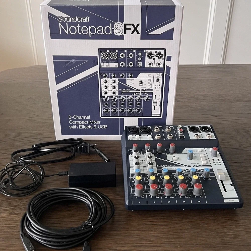 Soundcraft NOTEPAD-8FX 8‎ Channel Compact Mixer USB & Effects NEW